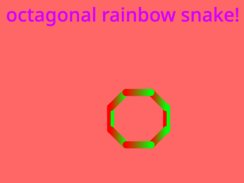 Octagonal rainbow snake || 100% pen