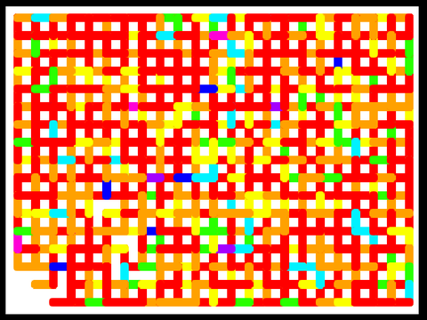 Rainbow Maze generator (WIP) Advanced! [Recursive Backtracking Algorithm] remix