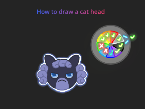 How to draw a cat head