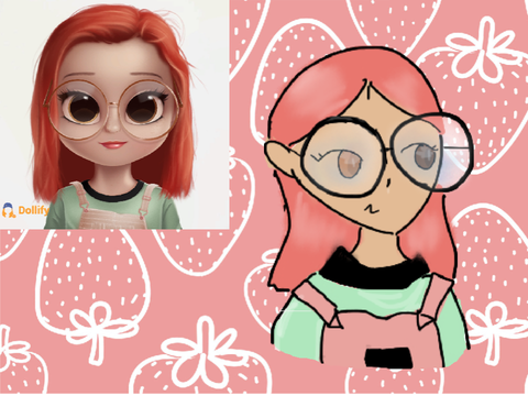 I drew a Dollify I made with colour filters on