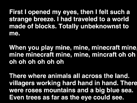 New world lyrics sung by Skydoesminecraft remix