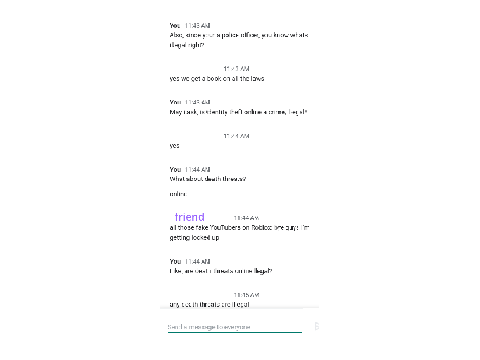 I had a chat with an officer