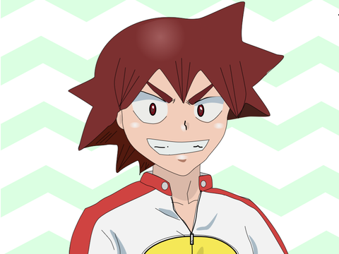 鳴子章吉をベクターで描いてみたよ:D