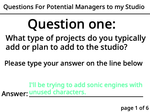 Questions for Potenial Managers remix
