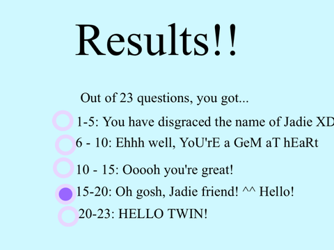 How "Jadie" are you? ^^ remix