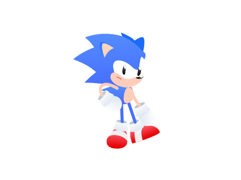 Sonic Vector (using the vector to pixel art transformer)