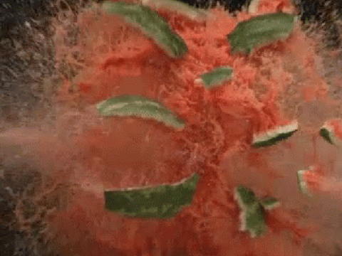 Exploding watermelon in Slow-Motion 