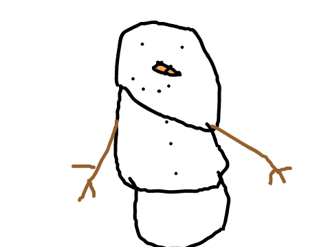getting noped snowman