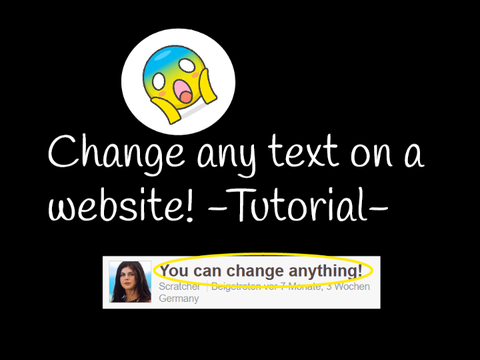 Change any text on a website!! -Tutorial-