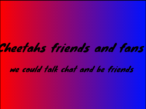 logo for cheetah's friends and followers