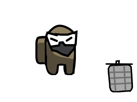Among You, but you take off the mask