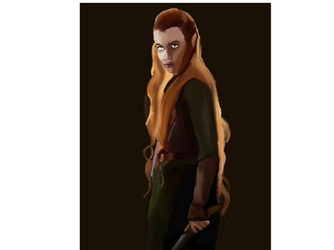 Tauriel for Lord Of The Rings Digital Art Collab 
