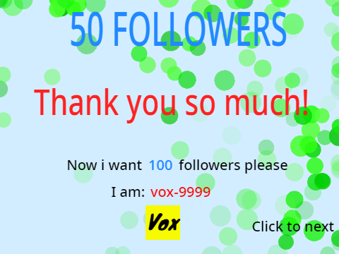 thanks for 50 followers! 