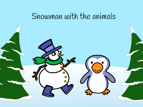 Snowman with the animals (Christmas Edition)