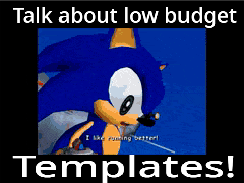Talk about low budget templates!