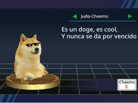 Mi cheems como trofeo