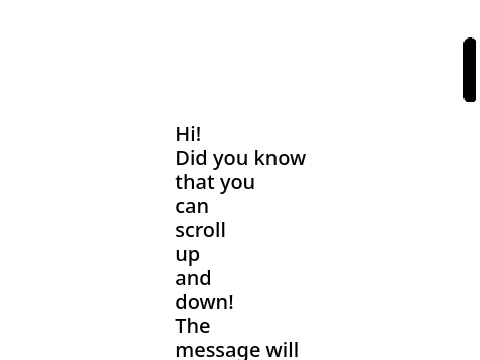 Sᴄʀᴏʟʟ Uᴘ ᴀɴᴅ Dᴏᴡɴ!