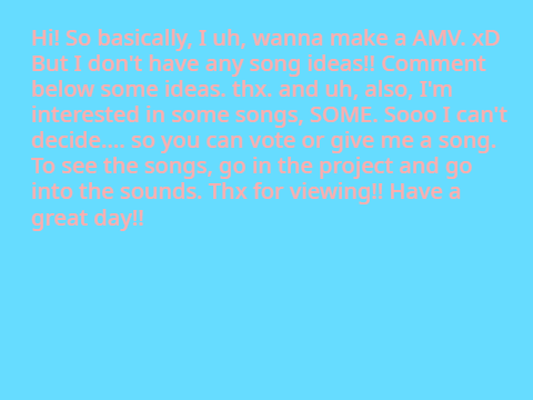 AMV song ideas?