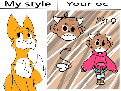 I’ll draw your oc In my style!(open) remix