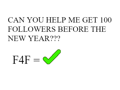 Can I get 100 followers before New Year?