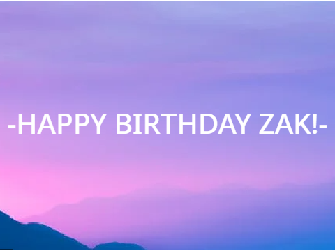 HAPPY BIRTHDAY~