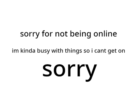 sorry for not being online