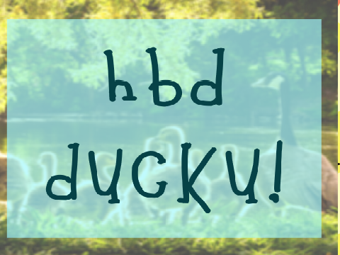 -`, hbd ducku!