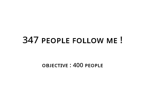 347 ᴘᴇᴏᴘʟᴇ ꜰᴏʟʟᴏᴡ ᴍᴇ !