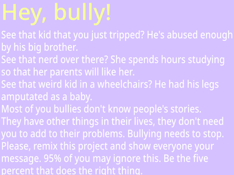 Help Stop Bullying! Please remix!