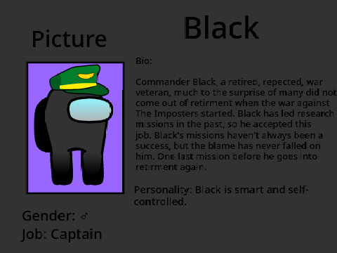The Cost of War Official Character Bios