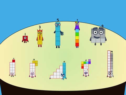 Numberblocks Band But With ones (odds)