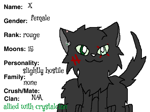CrystalClan RP Character Template: X