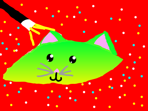 my drawing of a magic cat