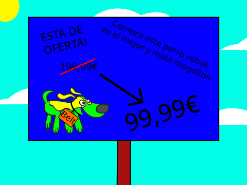 Anuncio de perro robot