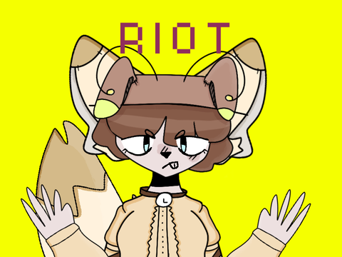 R I O T [bright lights] meme