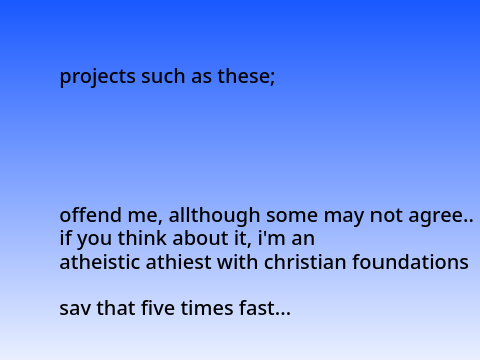 my religious thoughts...