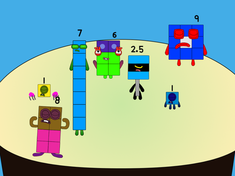 Numberblocks Band but youtubers 2 and they the same as the other knes in the numberblocks band