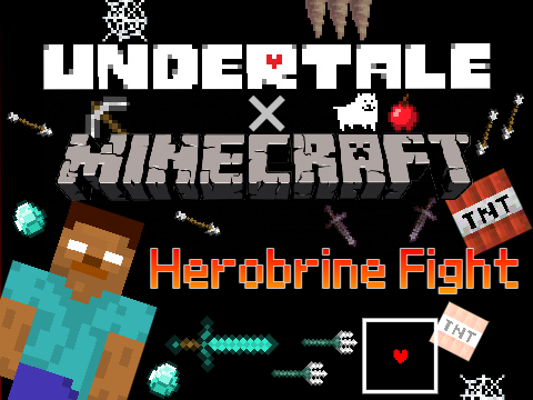UNDERTALE×MINECRAFT Herobrine Fight! 　アンダーテール×マインクラフト　へロブライン戦！
