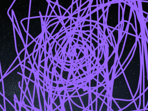 spinning scribble