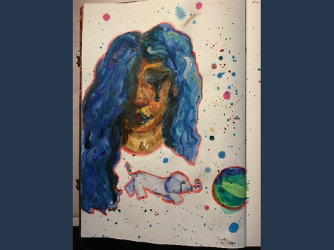 Secret World- Watercolor Portrait