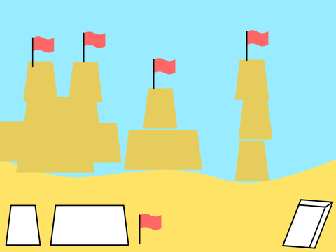 3 sandcastle ideas 