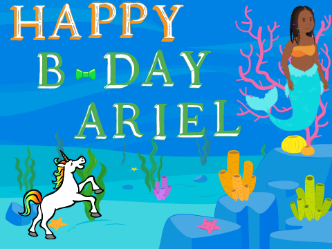 ariel's birthday song  remix