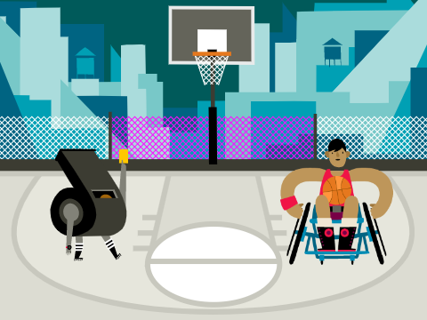 Basketball With Andie. (Will he make it or not?)