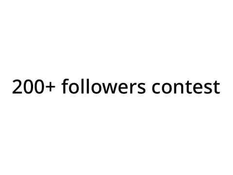 200 followers contest