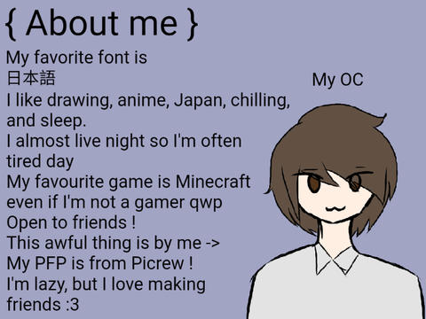 [About me] (accidentally unshared it--)