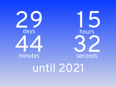Countdown to 2021!