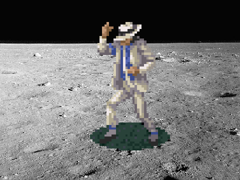 Michael jackson on the moon!