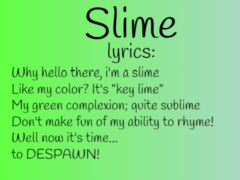 Minecraft Slime Rap