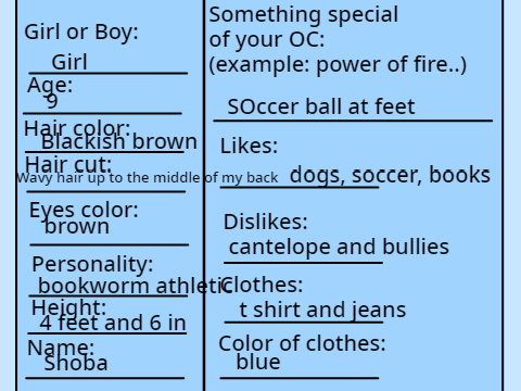 I can create you an OC ! remix