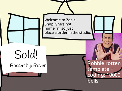Zoe's animal crossing shop (In her house lol)